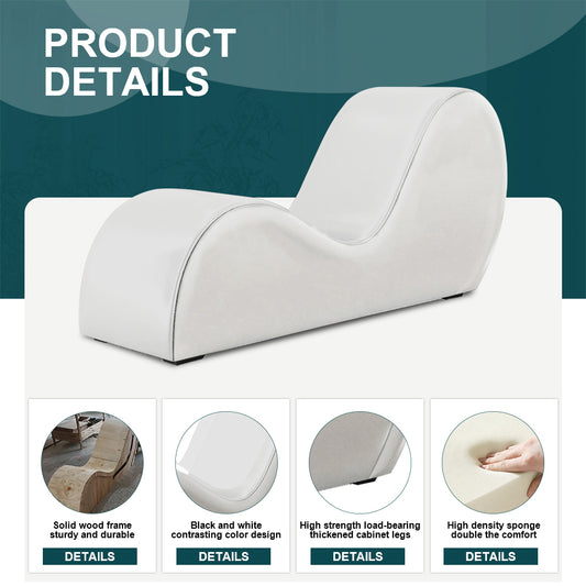 Pure White Longue Chair New Style S Shape Comfortable Sofa Meet with Body Shape Furniture