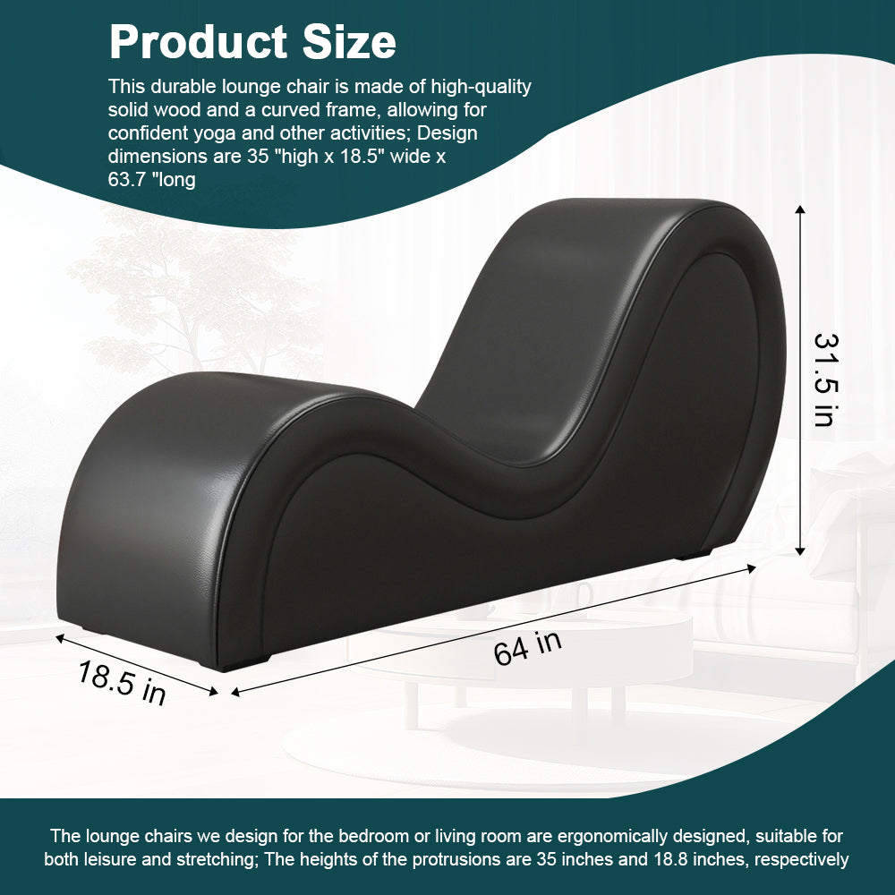 Luxurious Black Color S Longue Sofa Chair for Leisure Time Sofa Funiture