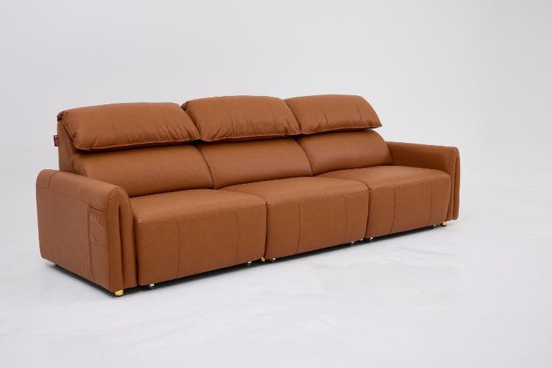 3 Seater Electric Recliner Fabric Sofa with USB Port Wireless Charging Reclining Sectional Couch Middle Coffee Tray Fashion Furniture