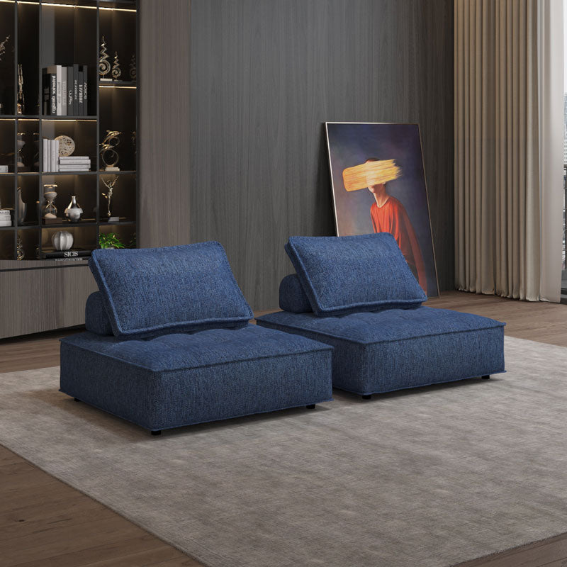 Modular Sofa Rich Navy Blue Diversity Combination Sofa Linen Fabric Eco-friendly Skin-friendly High-resilience Sponge for Comfortable Furniture