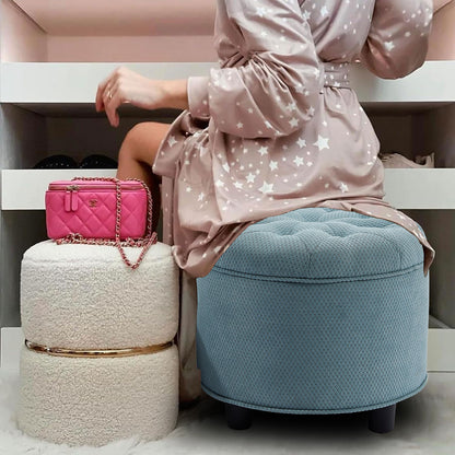 Green Storage Ottoman Living Room Matching Ottoman for the Sofa Technology Fabric Sofa Ottoman