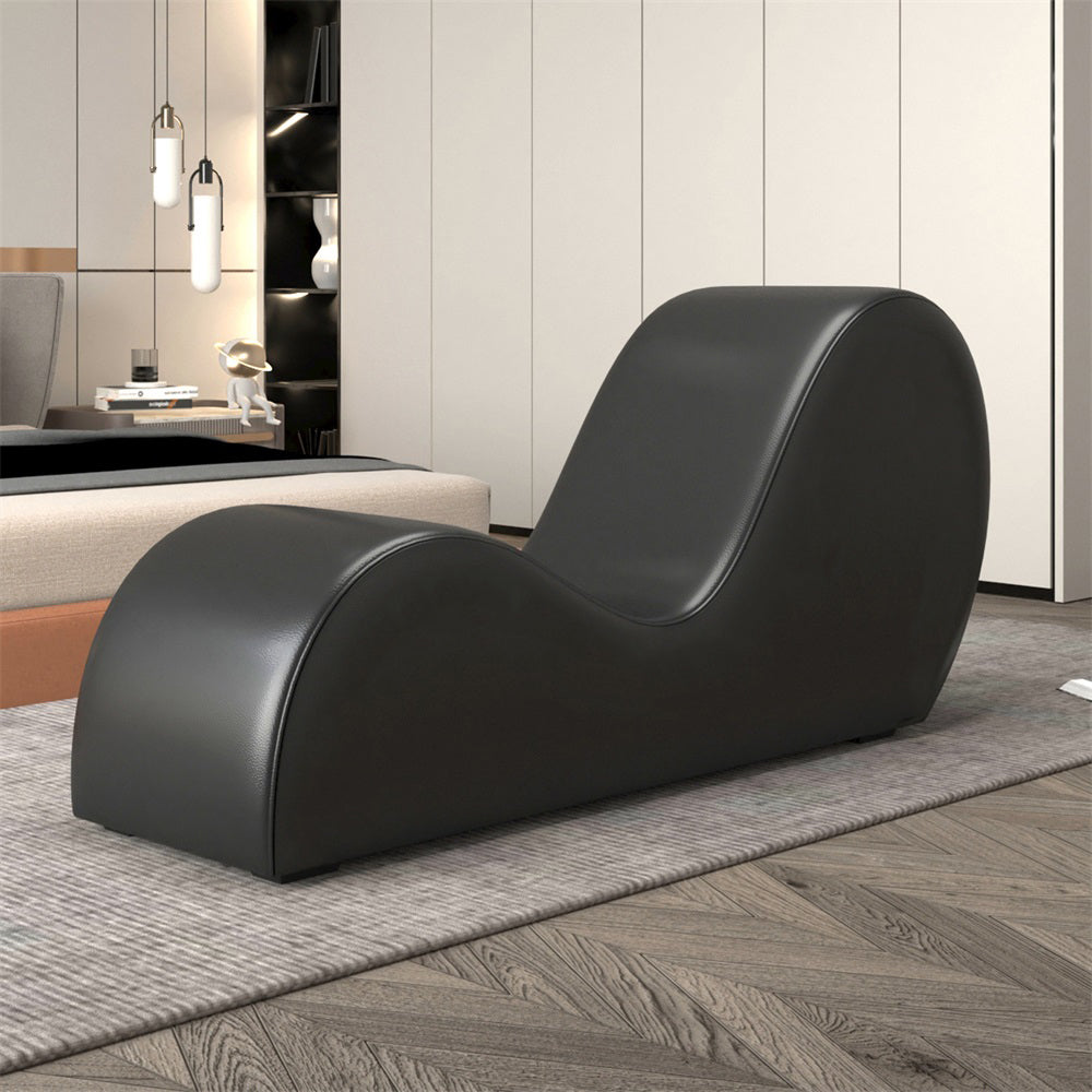 A177 Black Longue Chair Sofa S Shape Leisure Furniture Sofa Yoga Exercise Chair