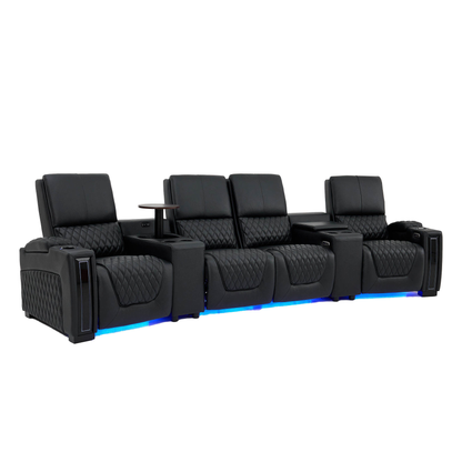 Luxurious Recliner Sofa with Hidden Storage Italy  Grain Leather Modern Technology Sofa Extraordinary Experience Furniture