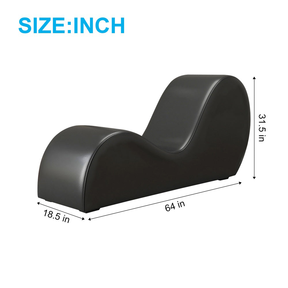 A177 Black Longue Chair Sofa S Shape Leisure Furniture Sofa Yoga Exercise Chair