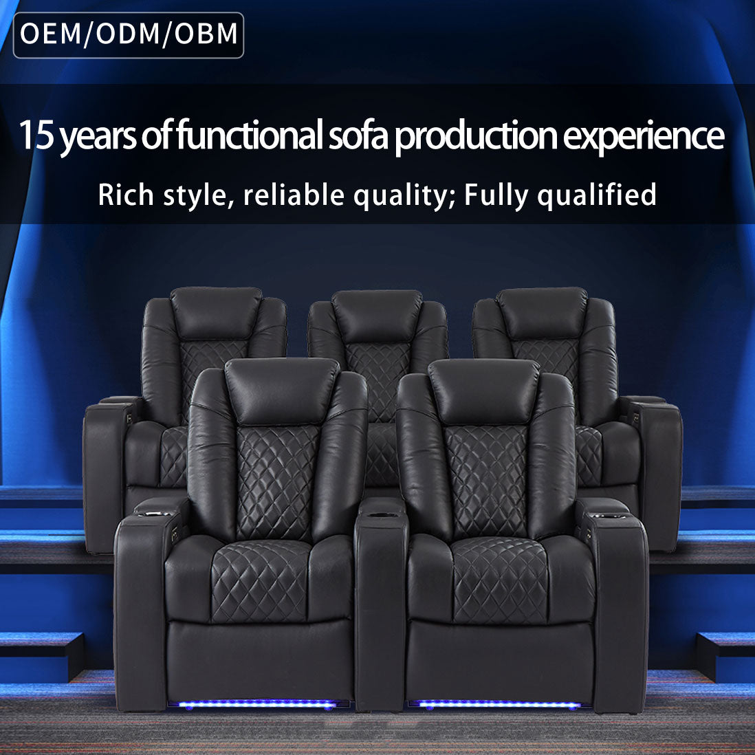Functional Sofa In Rich Experience Production Home Cinema Sofa Recliner Chair Smart Furniture