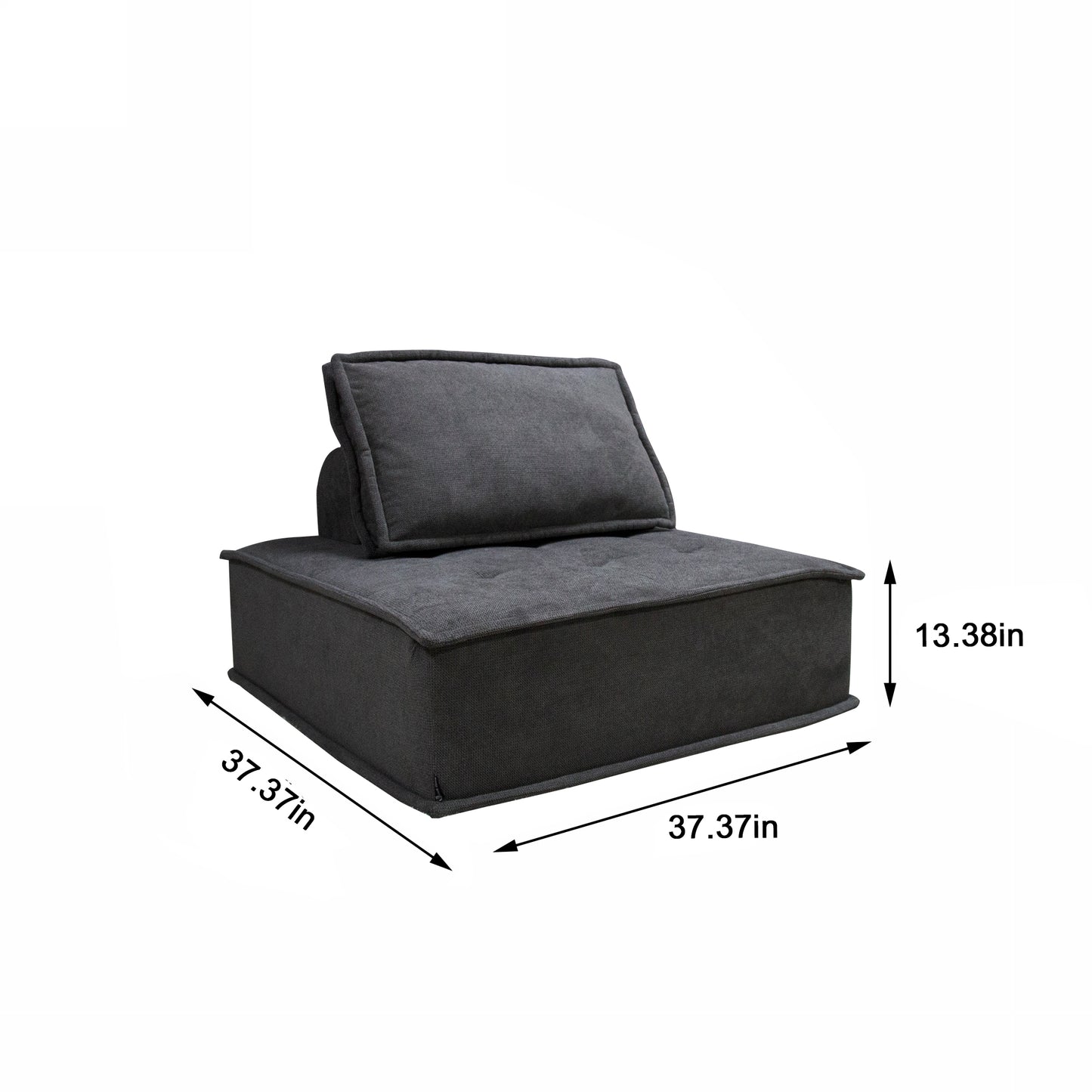 Trendy Grey Modular Sofa Flexible Configurations Linen Fabric Sofa High-resilience Sponge for Friendly Skin Furniture