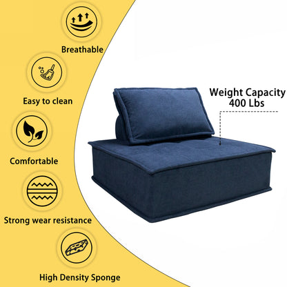 Modular Sofa Rich Navy Blue Diversity Combination Sofa Linen Fabric Eco-friendly Skin-friendly High-resilience Sponge for Comfortable Furniture