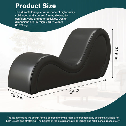 Luxurious Black Color S Longue Sofa Chair for Leisure Time Sofa Funiture