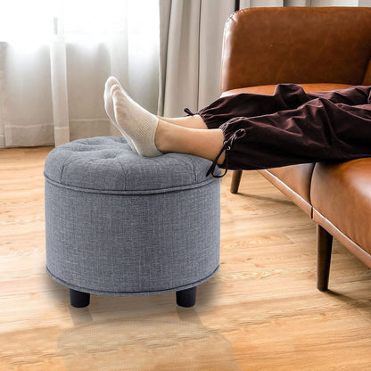 Light Grey Sofa Ottoman Technology Fabric Storage Matching Ottoman for The Sofa